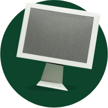 Icon showing a computer monitor