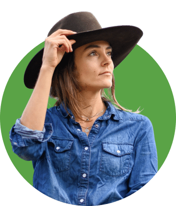 Woman with a cowboy hat